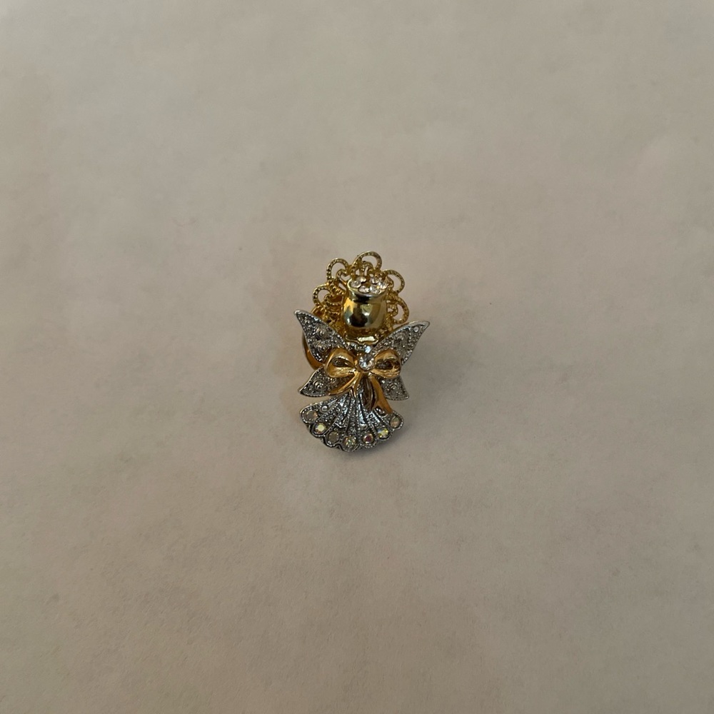 Brooch - Guardian angel - silver/gold toned